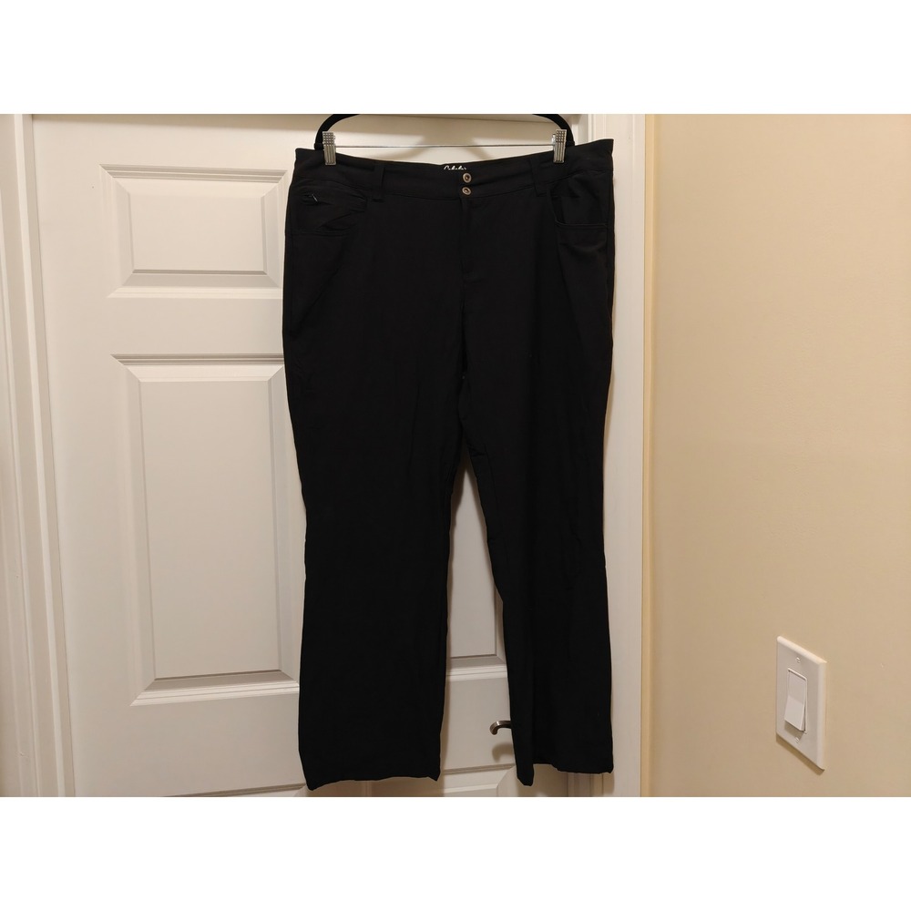 Cabelas Womens 20 Black Hiking Pants‎ 4Most UPF 30 Straight Leg Outdoor L77PT091